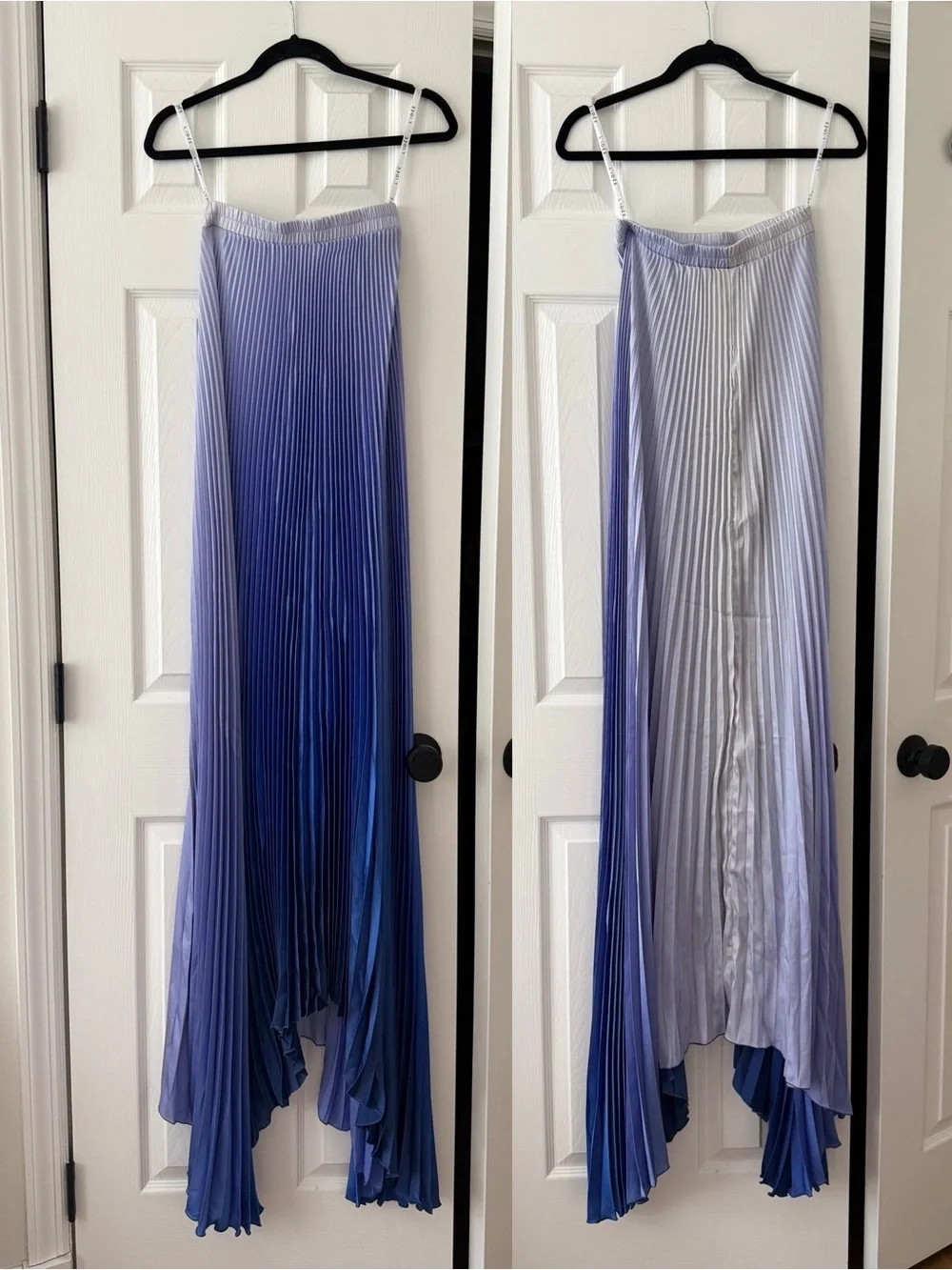 L’IDEE Bisous Strapless Pleated Gown Ombré Ocean Blue NEW with tags - Picture 3 of 10